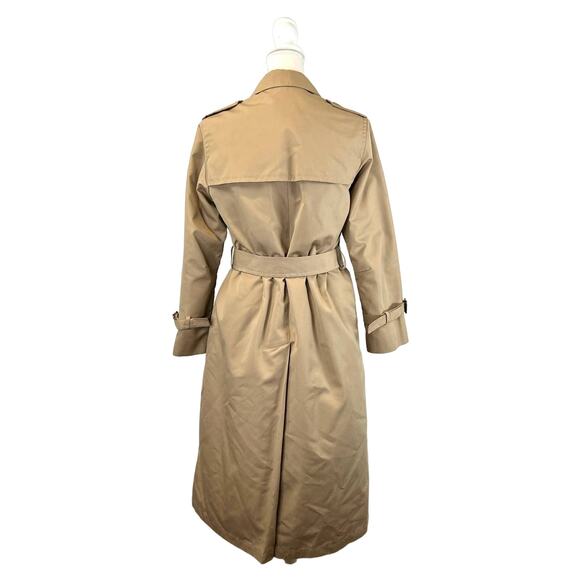 Eddie Bauer Trench Coat Vintage Double Breasted Removable Down Liner Preppy - Picture 11 of 12